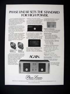 Phase Linear Dual 500 Series Two Amplifier 1978 Ad  