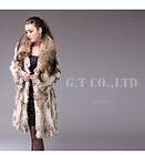 0463 fashion women rabbit fur coat overcoat coats jacket jackets 