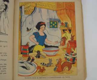 VINTАGE 1938 FRENCH WALT DISNEY EDITION OF SNOW WHITE TALE BOOK
