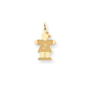  24k Gold Plated Girls Music Musical Note Charm Pendant 