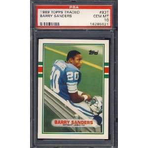  1989 topps traded # 83 Barry Sanders RC rookie PSA 10 