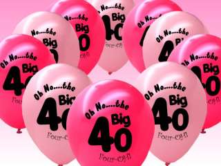 20 Fushcia Pink 40th Birthday 11 Pearlised Balloons  