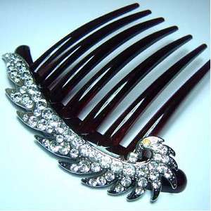    1 pc rhinestone crystal French twist hair comb wedding