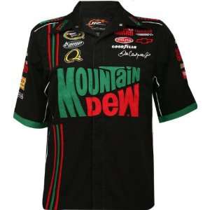  Dale Earnhardt Jr. Black Mountain Dew Crew Pit Shirt 