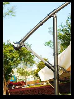 9ft Outdoor Offset Patio Umbrella canopy market w/ Mesh Gazebo Sun 
