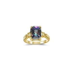  2.65 Cts Mystic Fire Topaz Solitaire Ring in 14K Yellow 