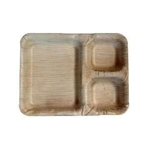 EaternalPlates EPPT100 9 Inch Square Biodegradable Partition Tray, 10 