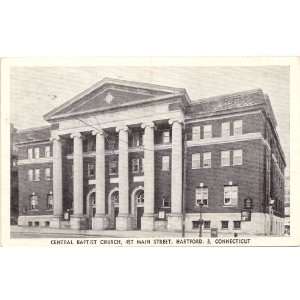  1950s Vintage Postcard Central Baptist Church (457 Main 