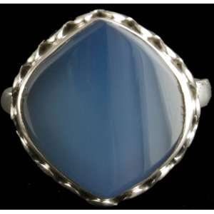  Blue Chalcedony Ring   Sterling Silver 