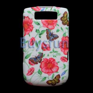 New Butterfly Flower Pattern Full Hard Cover Case Skin For BlackBerry 