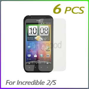 6x Clear Screen Guard Protector Film For HTC Incredible S S710e Droid 
