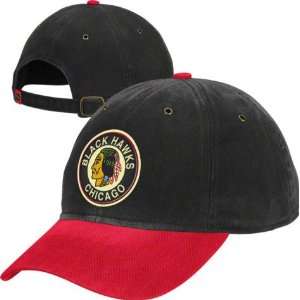 Mens Chicago Blackhawks Vintage Team Logo Slouch Adjustable Cap 