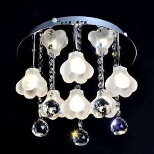   European Crystal Flower Chandelier with 6 Lights