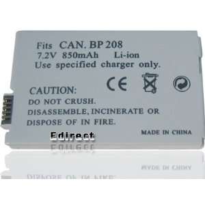   Rechargeable Li Ion Battery For Canon BP 208 (Non OEM)
