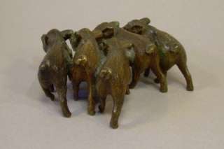 Bronze Pigs Statue Figure Figurine Farm Animal Collectible for 