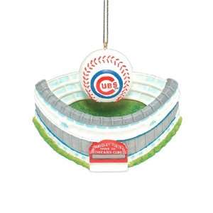  Inch Chicago Cubs Wrigley Field with Baseball Ornament