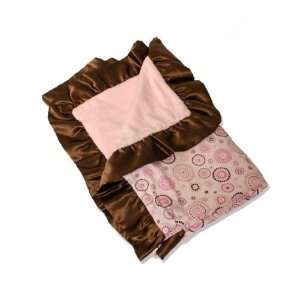  Classic Pink Circle Dot Ruffle Blanket Baby