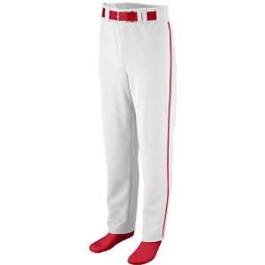   Bottom Piping Baseball/Softball Pant WHITE/ RED YS