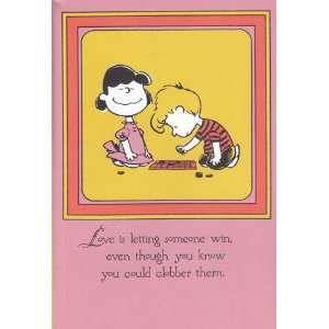 Greeting Card Valentines Day Peanuts Love Is Walking Hand in Hand 