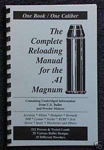 41 Remington Mag Reloading Manual LOADBOOK USA  