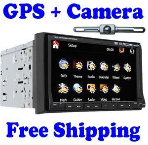 HD Double 2 DIN Car DVD Stereo GPS Navigation+Camera  