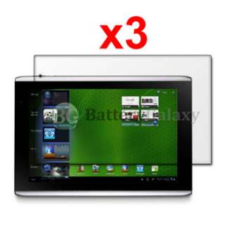 3X CLEAR LCD SCREEN SHIELD PROTECTOR FOR ACER ICONIA TAB A500  
