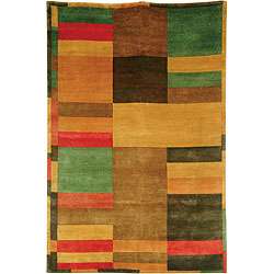 Hand knotted Deco Contemporary Wool Rug (4 x 6)  
