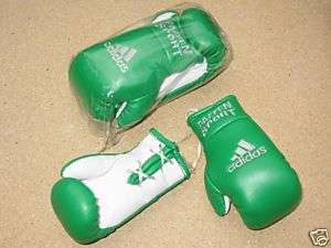 GREEN ADIDAS MINI BOXING GLOVES NEW and SEALED RARE  
