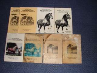 VINTAGE LOT OF DRAFT HORSE AUCTION BOOKS  