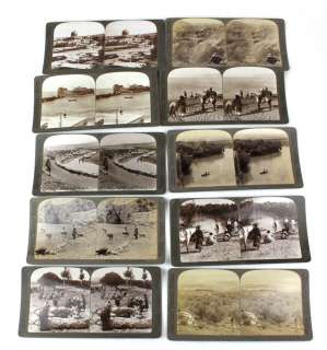 ANTIQUE 1900 ARABIC PALESTINE PHOTO STEREO VIEW UNDERWOOD BOX SET ARAB 