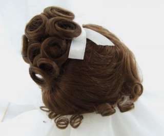 Sz. Size 11.12 Upsweep Curls Auburn Doll Wig Baby, Reborn OOAK BJD 