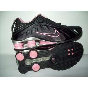  Womens Nike Shox R4 Black And Pink Size 8.5 Sports 