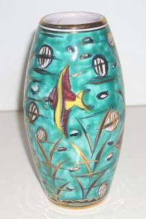 Vintage Icaros Pottery Vase Rhodes Greece #B/438 7  