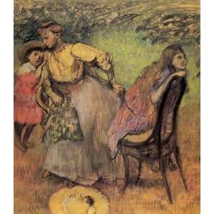   Alexis Rouart and Her Children Edgar Degas Hand 