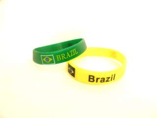 Brazil Bracelet / Wrist Bands / Brazil Flag  