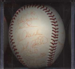 1977 New York Yankees Signed Team Baseball 27 Sigs PSA/DNA LOA  