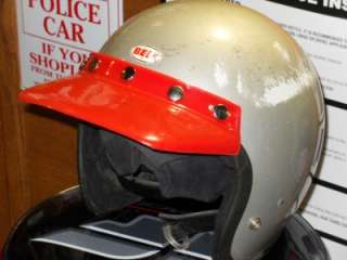 Vintage New Ultra View 5 Snap White Helmet Visor Bell  