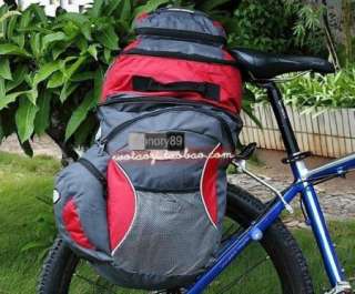 65L Cycling Bicycle Bag Bike rear seat bag pannier + Backpack  