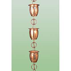 Midori Barrel Cup Copper Rain Chain  