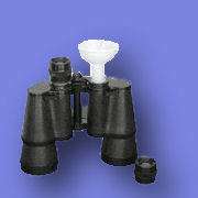 16oz Binoculars Double Flask with Fill Funnel & Strap  