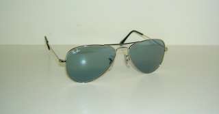 New RAY BAN Sunglasses AVIATOR Small Metal BLUE LENSES RB 3044 W3177 