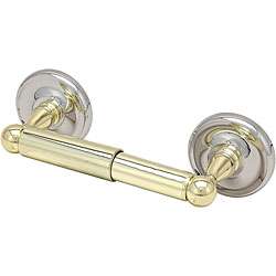 Crystal Cove Chrome and Brass Toilet Paper Holder  