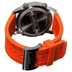 Burberry Mens Sport Digital Orange Rubber Strap Watch   