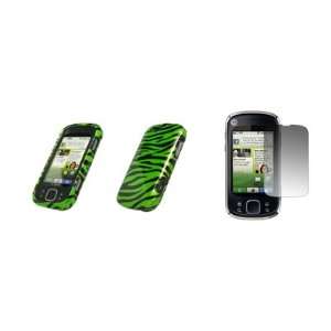  Motorola Cliq XT   Premium Neon Green and Black Zebra 