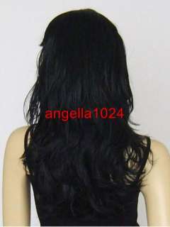 20 long big spiral curl black cosplay wigs 1H8  