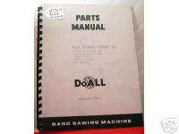Do All Vertical Band Saw Parts Manual  
