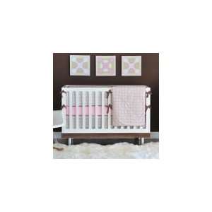   Geox Pink and Green 4 Piece Crib Bedding Set   Baby Girl Bedding Baby