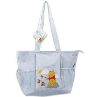 NEW LARGE WINNIE THE POOH DIAPER BAG WITH PRINT, BABY SHOWER  