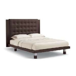  Romance King Size Chocolate Leather Bed Only Bedroom 