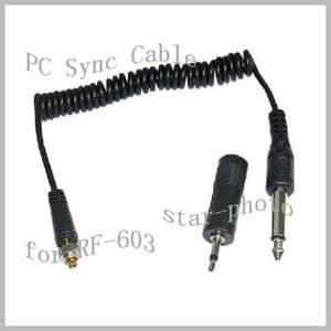 PC Sync Cable 3.5mm 6.35mm Studio Strobe YONGNUO RF 603  